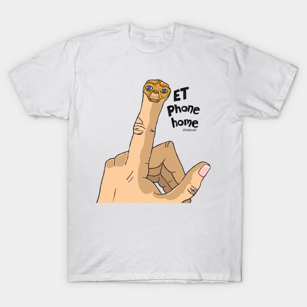 ET finger T-Shirt by TREJOart